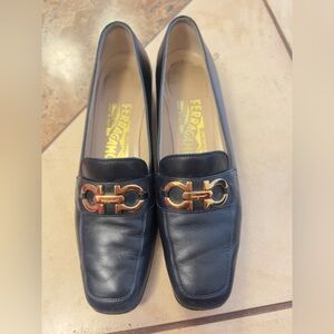 Salvatore Ferragamo Forever Blue Loafers